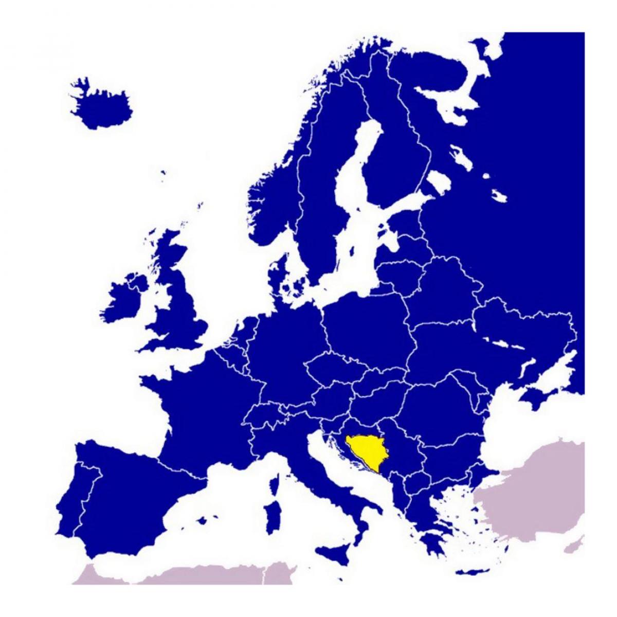 Mapa da Bósnia e Herzegovina europa