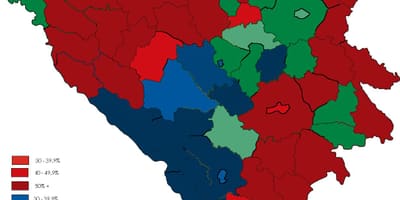 Bósnia religião mapa