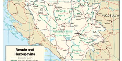 A bósnia-Herzegovina mapa