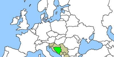 Mapa da Bósnia localização 