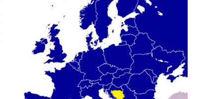 Mapa da Bósnia e Herzegovina europa