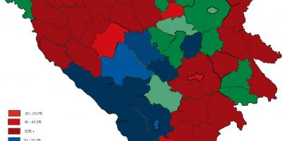 Bósnia religião mapa