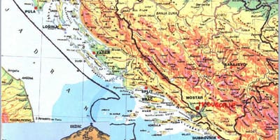 Mapa de medjugorje na Bósnia-Herzegovina